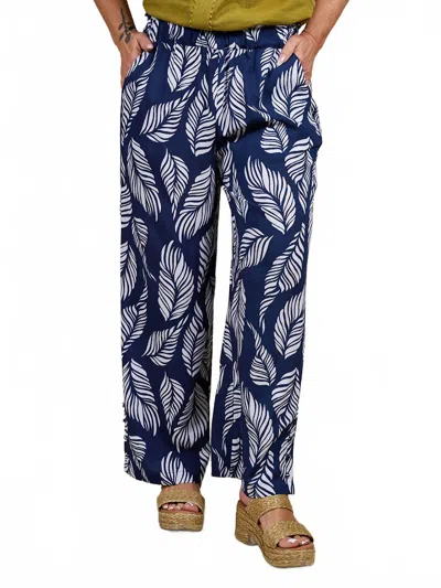 Tribal Pull On Ankle Pant In Indigo In Blue