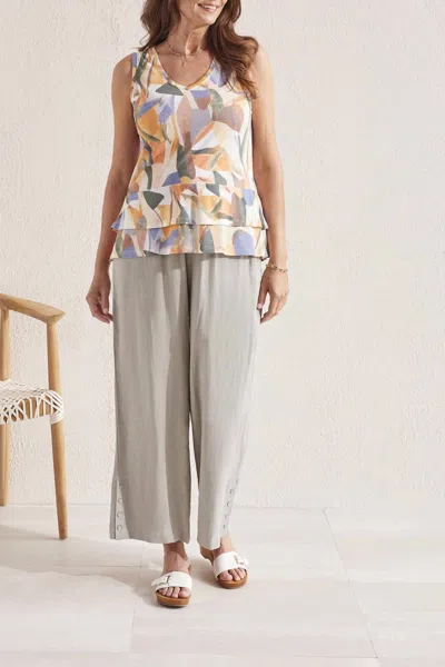 Tribal Pull On Ankle Pant With Hem Vent In Dried Sage In Gray