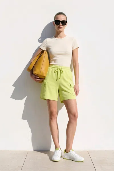 Tribal Pull On Cargo Shorts In Apple In Green