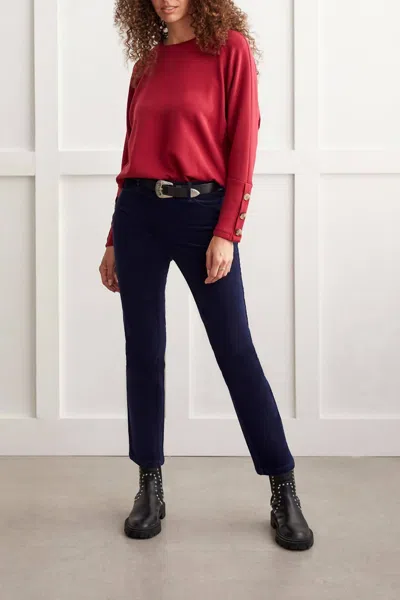 Tribal Pull On Cord Pants In Sapphire In Blue