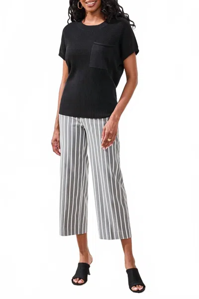 Tribal Pull On Crop With Button Tab Pants In Black-0002 In Gray