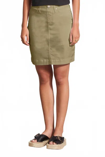 Tribal Pull-on Denim Skort With Pockets In Multi