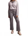 Tribal Pull On Pant With Pockets In Grey Mix In Multi