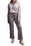 Tribal Pull On Pant With Pockets In Grey Mix In Gray