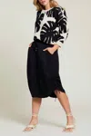 Tribal Spring Midi Skirt In Black In Black