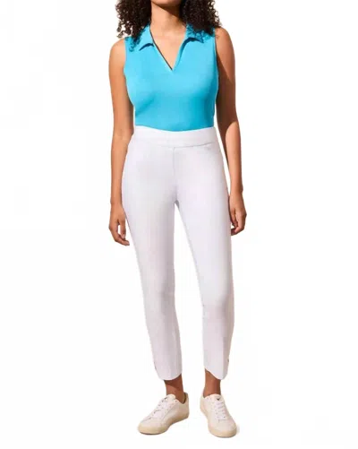 Tribal Pull-on Slimming Ankle Pants In White