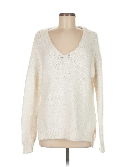 Pre-owned Tribal Pullover Sweater In White