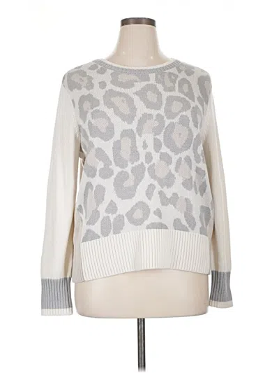 Tribal Pullover Sweater In White