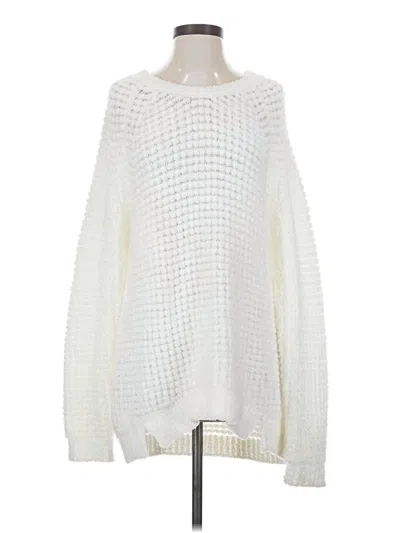 Pre-owned Tribal Pullover Sweater In White