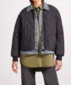 Tribal Fooler Bomber Quilted Jacket In Black In Black