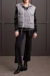 Tribal Quilted Vest In Elephant In Black