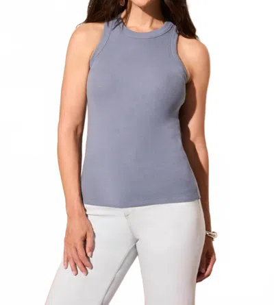 Tribal Racer Back Tank Top In Bluetiful In Gray