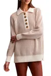 Tribal Raglan Sleeves Sweater In Almond In Neutral