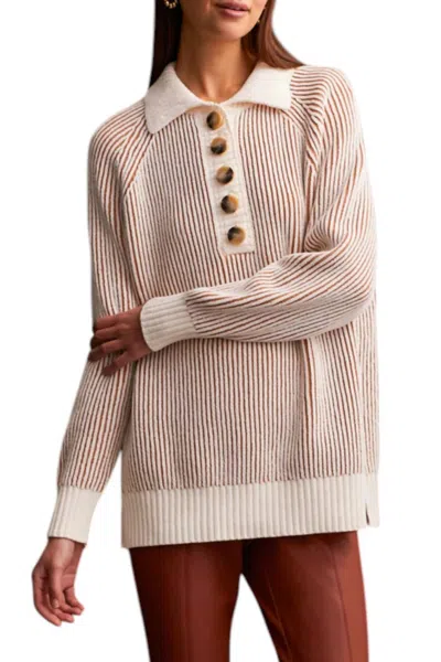 Tribal Raglan Sleeves Sweater In Almond In Neutral