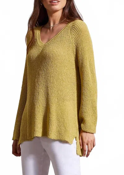 Tribal Ranglan Sweater In Pear In Multi