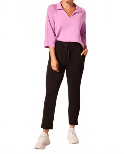 Tribal Relaxed Straight-leg Capri Pant In Black