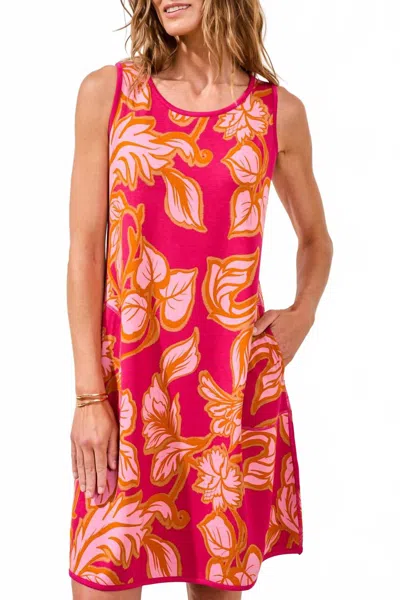 Tribal Reversible A-line Dress In Gardenia-2531 In Pink