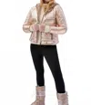 Tribal Reversible Metallic Puffer Jacket In Rose Gold In Neutral