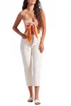 Tribal Reversible Tie Top In Orange In Multi