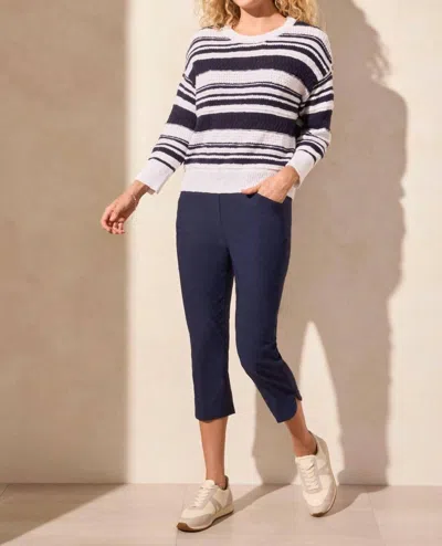 Tribal Scoop Neck Sweater In Jet Blue