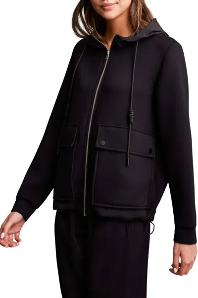 Tribal Scuba Hooded Zip Up Jacket In Black