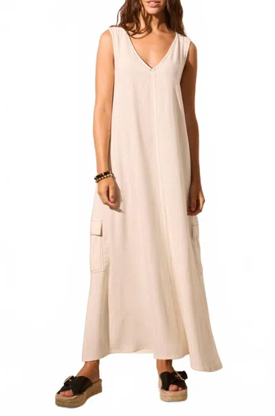 Tribal Seashell Cargo Dress In Sand In Nude
