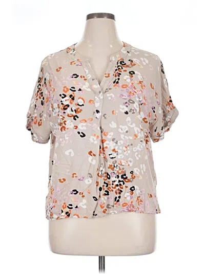 Pre-owned Tribal Short Sleeve Blouse In Silver