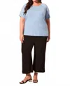 Tribal Short-sleeve Crewneck Top - Plus In Blue In Blue