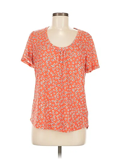 Pre-owned Tribal Short Sleeve Henley Shirt In Orange