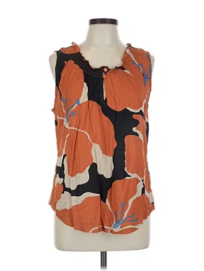 Pre-owned Tribal Sleeveless Blouse In Orange