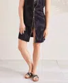 Tribal Sleeveless Cover Up Hood In Black In Black