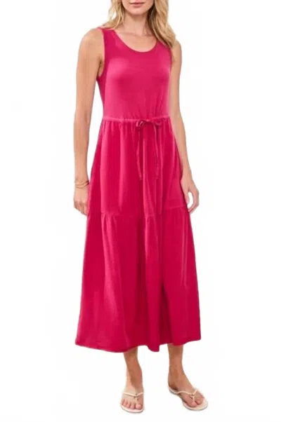 Tribal Sleeveless Midi Dress In Gardenia In White