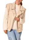 Tribal Sleeveless Sherpa Vest In Latte In Neutral