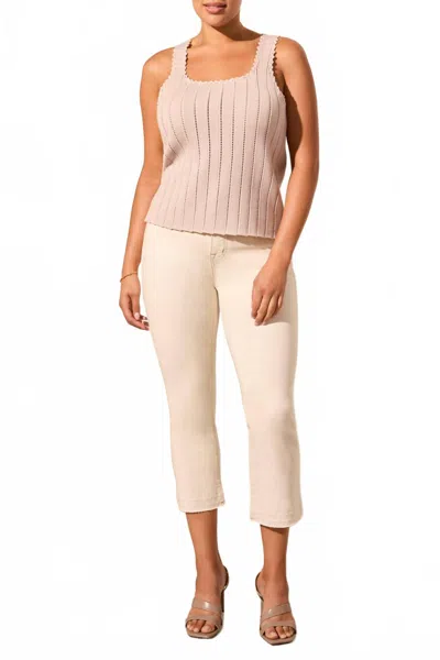Tribal Sleeveless Sweater Tank In Seashell In Neutral