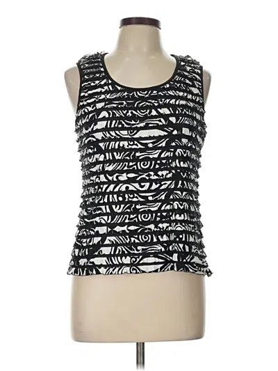 Pre-owned Tribal Sleeveless Top Black Scoop Neck Tops