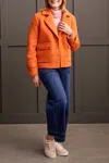 Tribal Snap Front Closure Peacoat In Burnt-orange In Orange