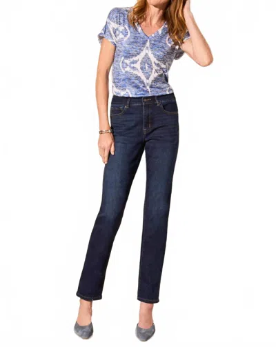 Tribal Sophia Curvy Fit Straight Leg Jeans In Deep Ocean In Blue
