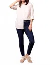 Tribal Sophia Curvy Hugging Skinny Ankle Jeans In Dark Denim In Multi