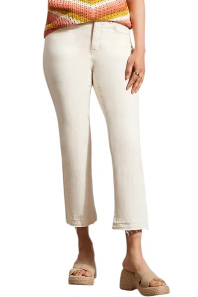 Tribal Sophia Micro Flare Jeans In Ecru In Neutral