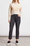 TRIBAL SOPHIA MICROFLARE CROP JEANS IN STONE GREY