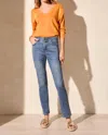 Tribal Sophia Straight Leg Jean In Dark Vintage