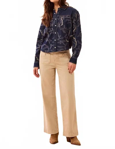 Tribal Sophia Straight Leg Pant In Beige In Neutral