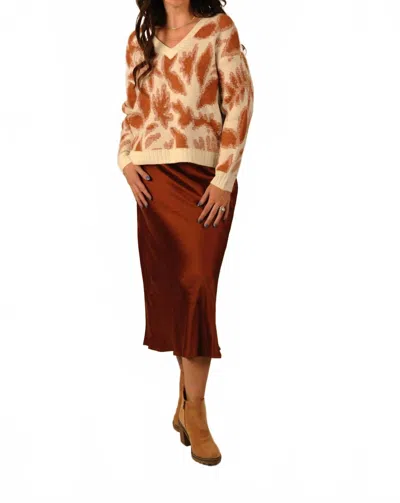 Tribal Spiced Sunset Skirt In Cinnamon In Multi