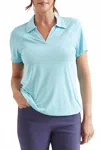 Tribal Sport Short-sleeve Polo Top In Laguna In Blue