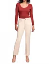Tribal Straight Leg Stretch Corduroy Pant In Moonstone In Pink