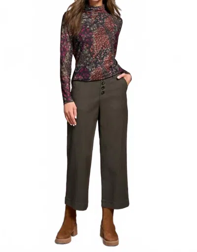 Tribal Stretch Cotton Sophia Curvy Wide Leg Jeans In Spruce In Gray