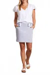 Tribal Stretch Pull On Skort In Blue In White