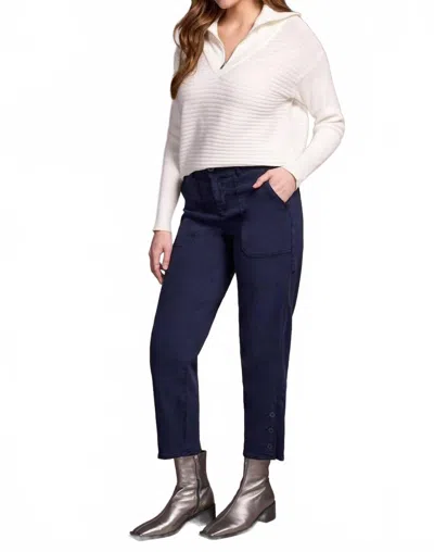 Tribal Stretch Twill Barrel Leg Ankle Pants In Sapphire-0805 In Multi