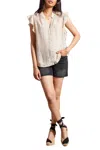 Tribal Mixed Media Blouse In French Oak In Multi