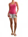 Tribal Sunwashed Rib Knit Tank Top In Veryberry In Pink